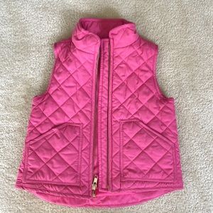 Girls quilted pink vest